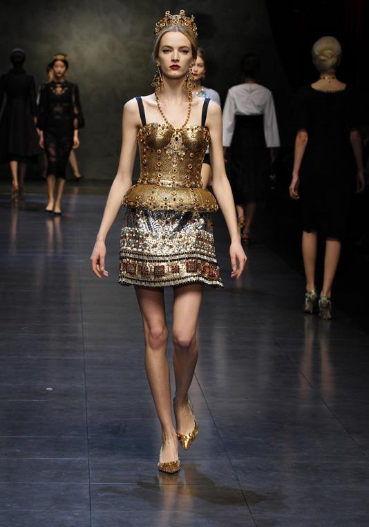 Dolce & Gabbana digital fahion Collection Fall Winter 2013-14 Milan Fashion  Week - Digital TextileS